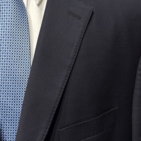 Peter Millar 100% Wool Navy Blue Blazer Made in Canada Men Size 50R 35.5" Sleeve - Picture 2 of 16